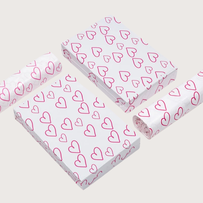 White Pink Poly Mailer Bags - 2 style