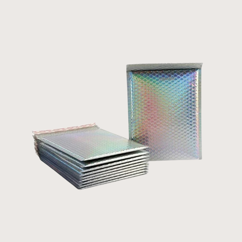 Multicolor Holographic Shipping Bubble Mailers