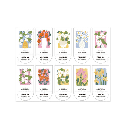 Floral Painting Open Me sticker