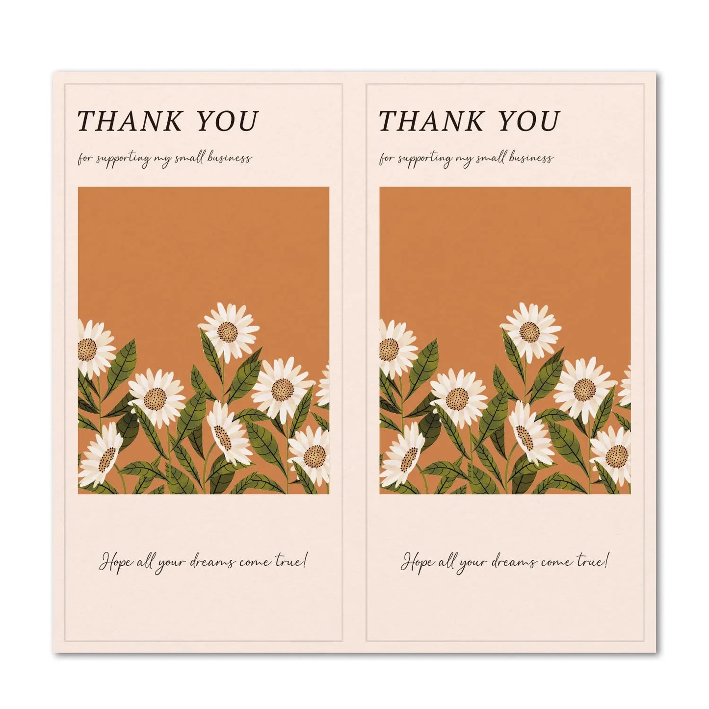 Flower Thank you Stickers