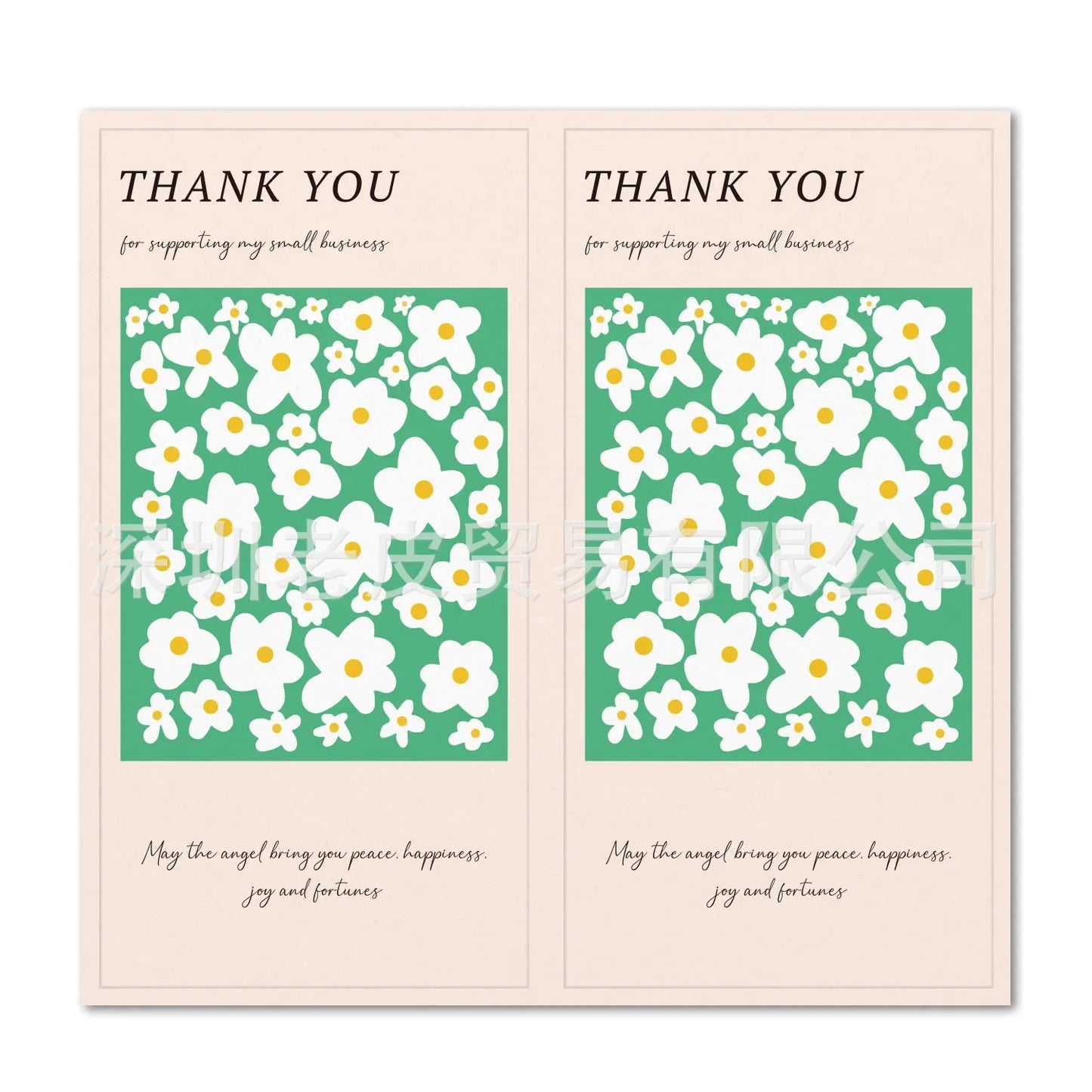 Flower Thank you Stickers