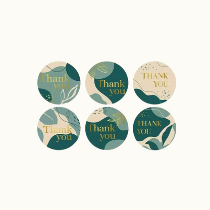 Kraft Paper Thank You Stickers